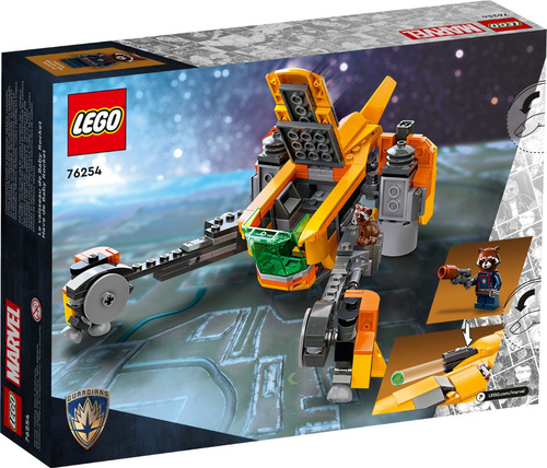 Kit de barcos Lego The Baby Rocket de Marvel Super Heroes 76254, número de piezas: 330