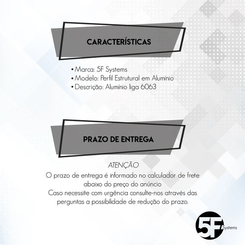 Imagem 5 de 6 de Perfil De Alumínio Estrutural 50x50 Reforçado