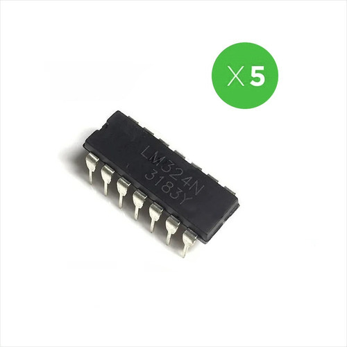 Pack 5 X Lm324 Amplificador Operacional Cuádruple