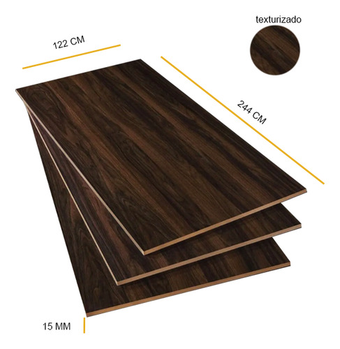 Melamina Mdf 15 Mm 2c Nogal Irlandes