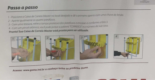 Imagem 3 de 3 de Caixa De Correio Plástica Grade Portão Goma