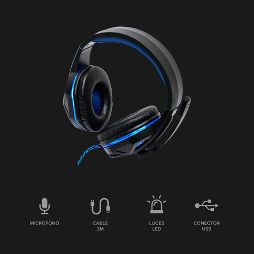 Imagen 4 de 7 de Audifono Gamer C/mic Ps4 Ps3 Pc Usb Backlight V5.1 Njoytech