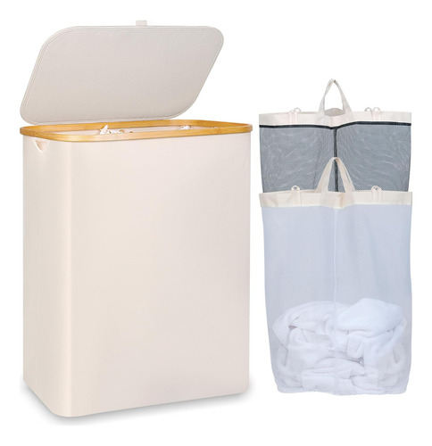 Cesta De Lavandería 150 Litros Con Tapa Y Mango
