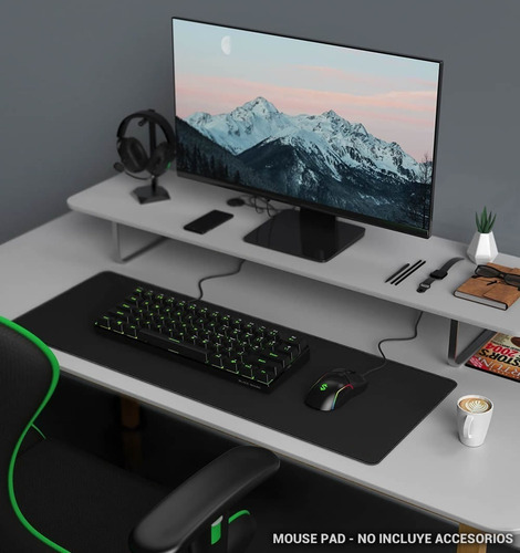 Mouse Pad Gamer 80x30cm Bordes Cosidos Antideslizante Pc