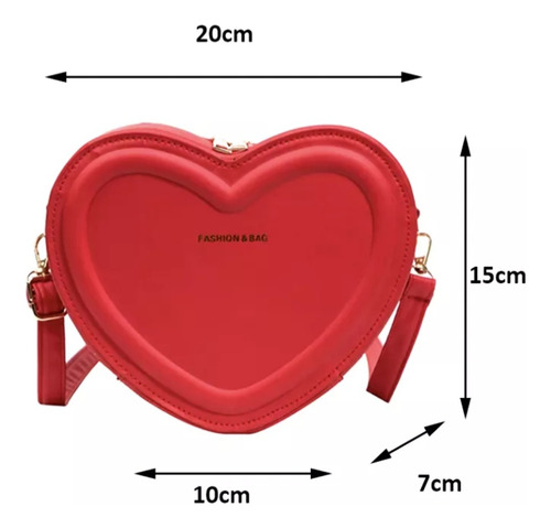 Bolsa En Forma De Corazon Bolsa Mujer Crossbody Regalo Amor
