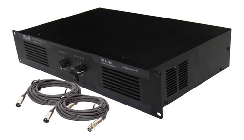 Potencia Dj Sonido Gbr Bta200 600w Pico + 2 Canon Premium