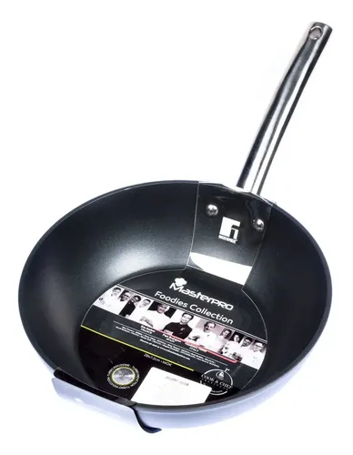 Frigideira Wok 28x7,2cm Alum Forj C/ Indução Foodies Bergner Cor Preta