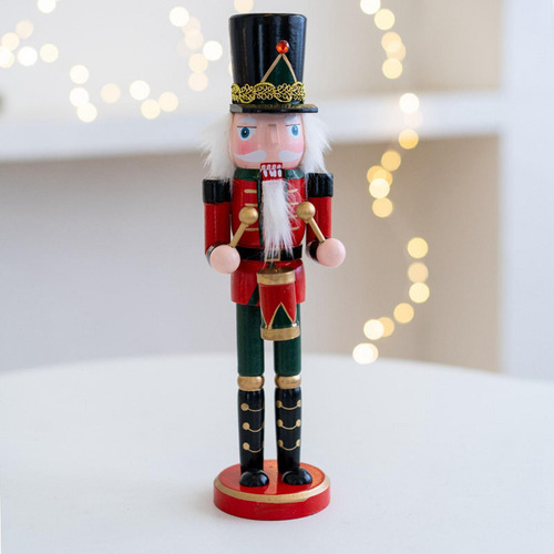 5 Figuras De Cascanueces De Madera, Decoración Navideña De