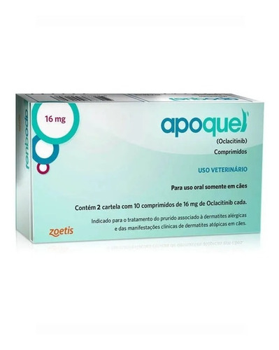 Imagem 4 de 4 de Apoquel Zoetis 16mg Anti Coceira Cães Com 20 Comprimidos
