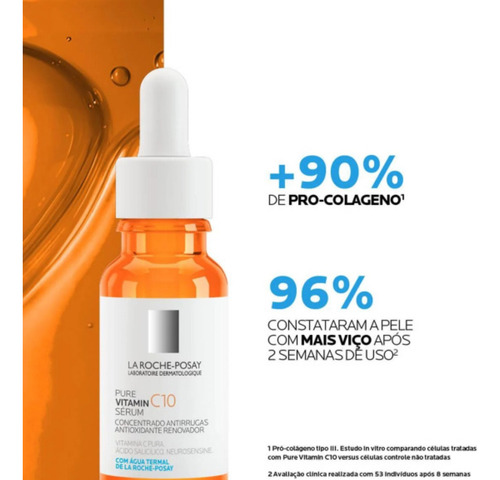 Sérum Facial La Roche-posay Vitamina Pura C10 30ml Todo Tipo De Pele Dia/noite