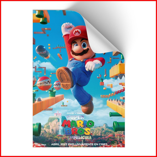 Poster Adherible Pelicula Super Mario Bros - 52x35cm