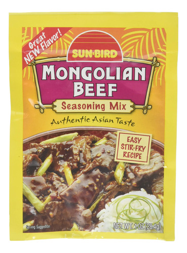 Sunbird Mix Ssnng Beef Mongolian, 1 Oz (paquete De 10)
