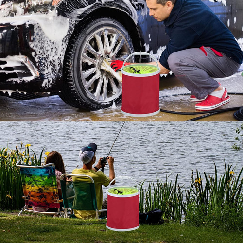 Cubo De Pesca Plegable, Cubo Plegable Contenedor De Agua Ple