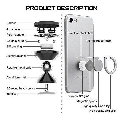 Soporte Magnetico Vehiculo Para Todo Smartphon iPhone 7