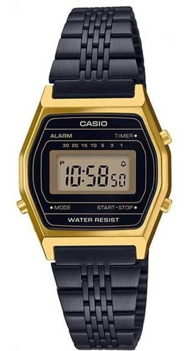 Relógio Vintage Casio La690wgb-1df Dourado/preto