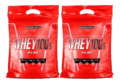 Kit 2 Whey Protein 100 Nutri Conc Choco 900g Integralmédica