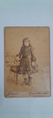 Antigua Foto Mujer Circa 1900 Fillat Montevideo (Usado)