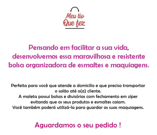 Imagem 4 de 5 de Bolsa Maquiagem Manicure Cabem Até 120 Esmaltes Promoção
