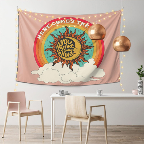 Pznen Tapiz Hippie Para Colgar En La Pared, Diseño Retro De
