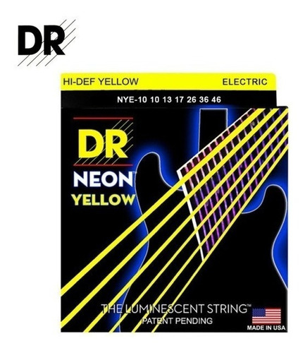 Cuerdas Guitarra Eléctrica 10/46 Neon Yellow Dr Nye-10