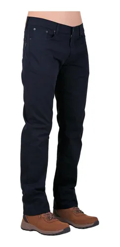 Pantalon Oggi Jeans Hombre Azul Gabardina Stretch Vaxter