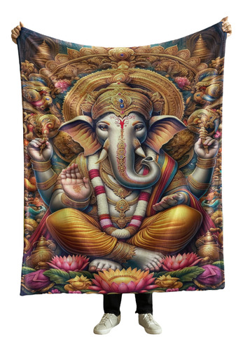 Cobija Frazada Varios Diseños Espiritualidad + Cuarzo Regalo Ganesha Frazada Ligera 110x160cm