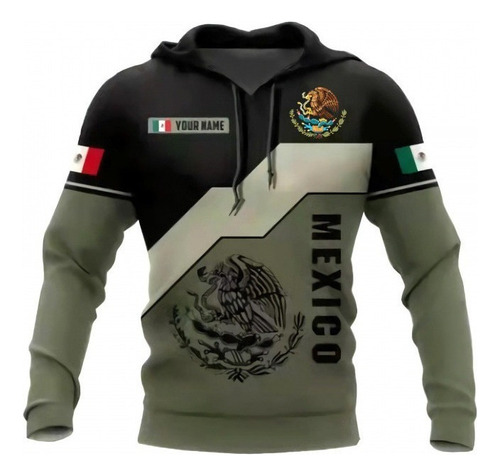 Si Sudadera Con Capucha Personalizada Con Diseño Mexicano Pa