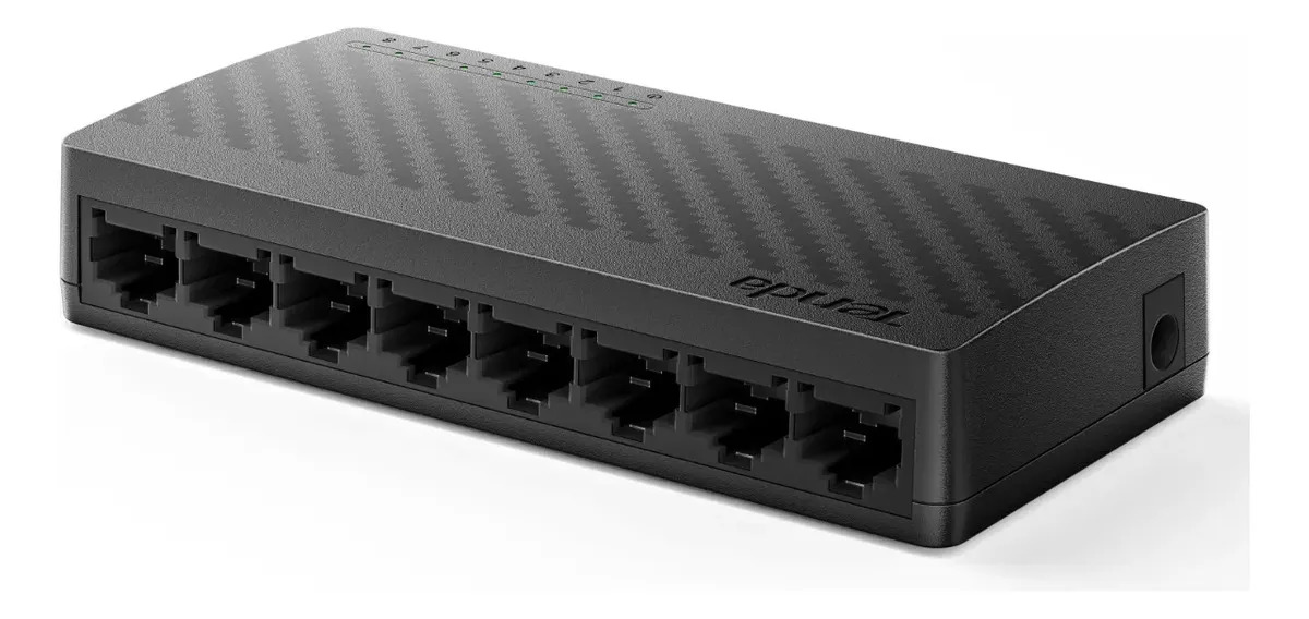 Tenda SG108 Switch Gigabit de 8 Puertos RJ45 10/100/1000Mbps Plug and Play Fanless IEEE 802.3X Auto-Negociación Auto-MDI/MDIX