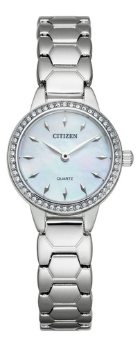 Citizen Reloj De Cuarzo Para Mujer, Acero Inoxidable, Crist