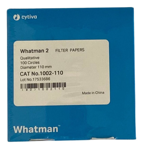 Papel Filtro Cualitativo # 2 De 110mm Ø Pk/100 Whatman
