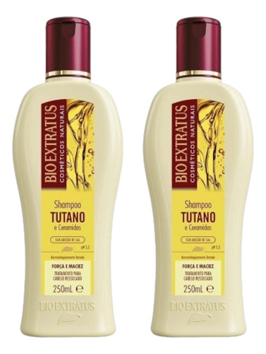 Kit 2 Shampoo Limpeza Suave Tutano 250 Ml Bio Extratus K8139