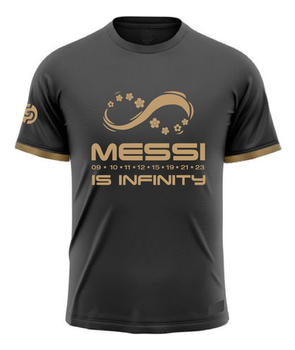 Camiseta Dorada Messi Is Infinity Conmemorativa