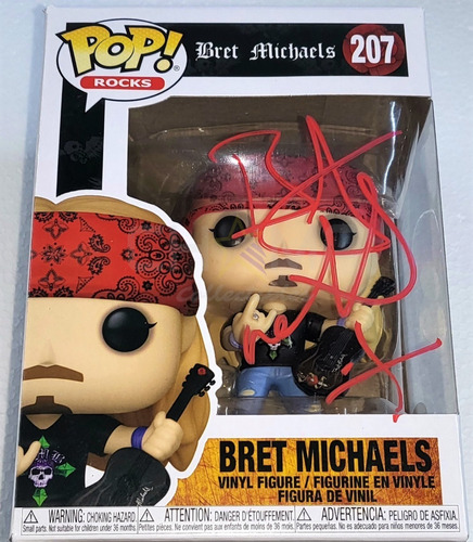 Funko Pop! Rocks Firmado Bret Michaels Autografo #207 Poison