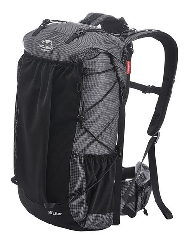 Mochila Trekking Ultraliviana Naturehike Rock 60+5 Dyneema Color Negro