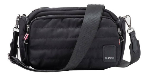 Cartera bandolera Bubba Essentials Handbag Victoria Victoria Handbag diseño lisa de nailon  black con correa de hombro  negra asas color  negro