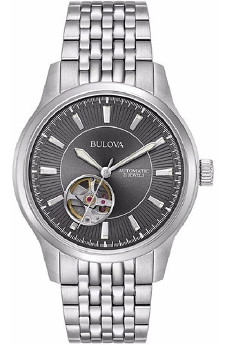 Reloj Bulova Corazón Abierto  96k100 100% Org  Grti 3 Años 