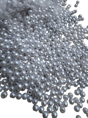 Perlas Pasante 4 Mm Blanco 5000 Unidades Aprox 100 Gramos