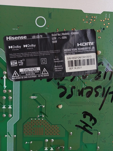 Tarjeta Main Hisense 43a60gv (Usado)