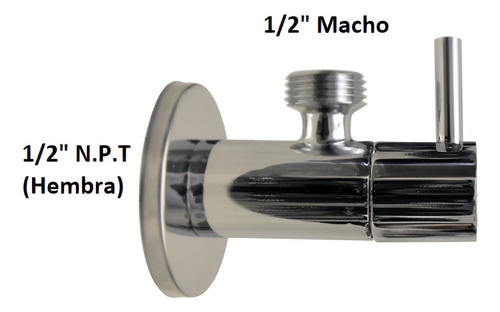 Llave Angular Maneral Palanca 1/4 Vuelta 1/2'' Cromada Coflex IP-138