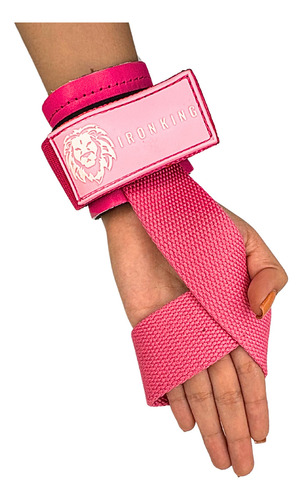 Straps Con Muñequera Y Tira De Levantamiento Para Gym Rosa