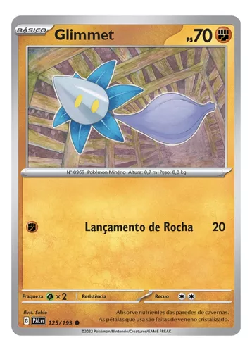 Carta Pokémon - Glimmet 121/193 - Obsidiana em Chamas - Copag