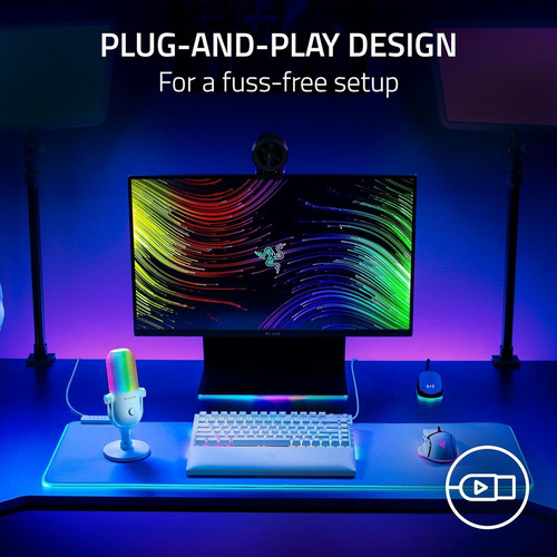 Micrófono Razer Seiren V3 Chroma - Rgb Usb Color Blanco
