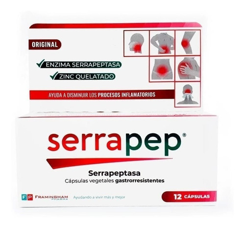 Antiinflamatorio Serrapep X 12 U