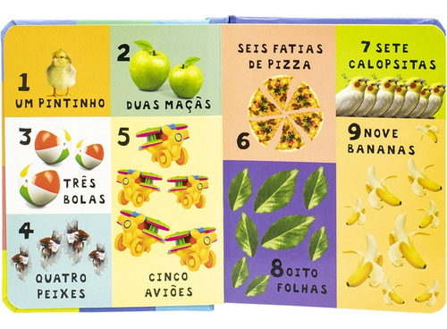 Kit Com 3 Livros Infantil Associação Palavras Números Cores Formas Educativo Capa Dura Para Bebê E Criança