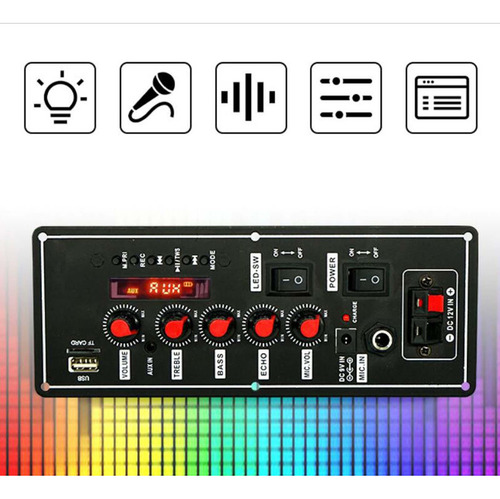 Placa Decodificadora De Audio Con Módulo Mp3 Dc 9v 2x10w