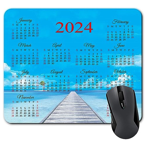 Alfombrilla De Ratón Para Ordenador Con Calendario 2024 Con 