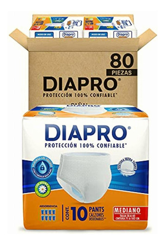 Diapro Pants Calzón Desechable Unisex Para Adulto Mediano