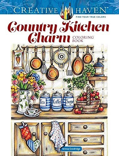 Book : Creative Haven Country Kitchen Charm Coloring Book..