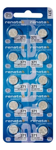 1 Pila Renata Para Reloj 371 Sr920s Oxido De Plata