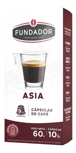 Cápsulas Café Asia Comp. Nespresso® X 10 U. Café Fundador